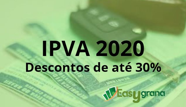 IPVA 2020: descontos de até 30% em pagamentos à vista