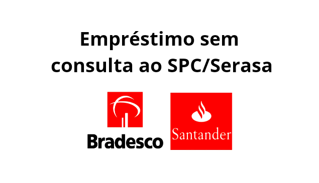 Santander e Bradesco oferecem empréstimo sem consulta ao SPC/Serasa